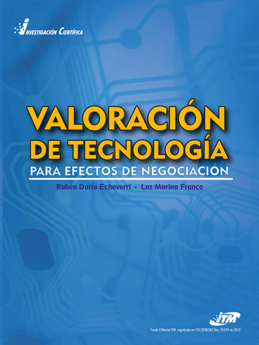 Title details for Valoración de tecnología para efectos de negociación by Luz Marina Franco Montoya - Available